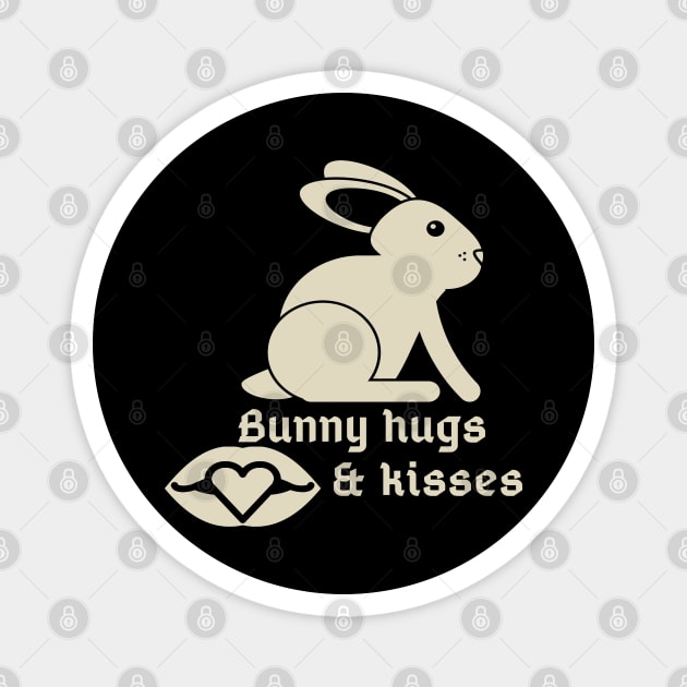 Bunny Hugs And Kisses Easter Magnet by GraceFieldPrints